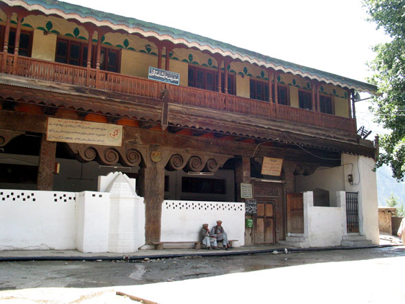 The old wooden mosque in Kalam.